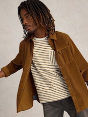 White Stuff Brown Griffin 100% Cotton Co-ord Shirt - Image 3 of 6