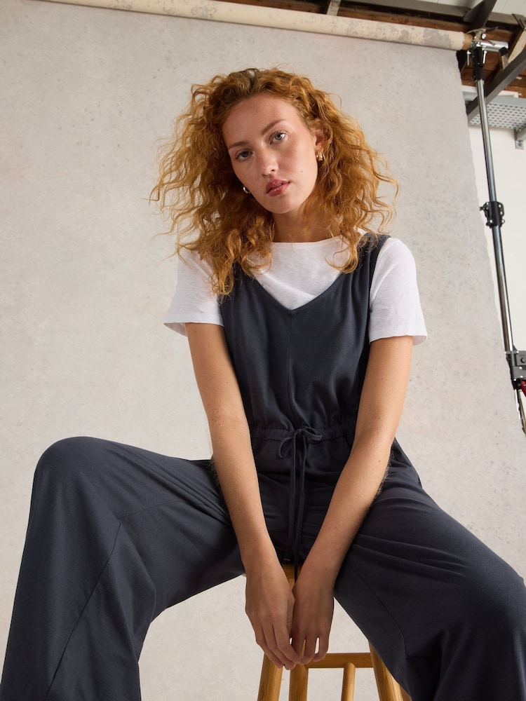 White Stuff Grey Jasmine Jersey Jumpsuit - Image 3 of 6