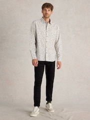 White Stuff Natural Bike Printed 100% Cotton Shirt - Image 1 of 6