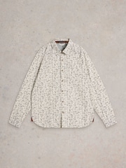 White Stuff Natural Bike Printed 100% Cotton Shirt - Image 5 of 6