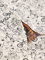 White Stuff Natural Bike Printed 100% Cotton Shirt - Image 6 of 6