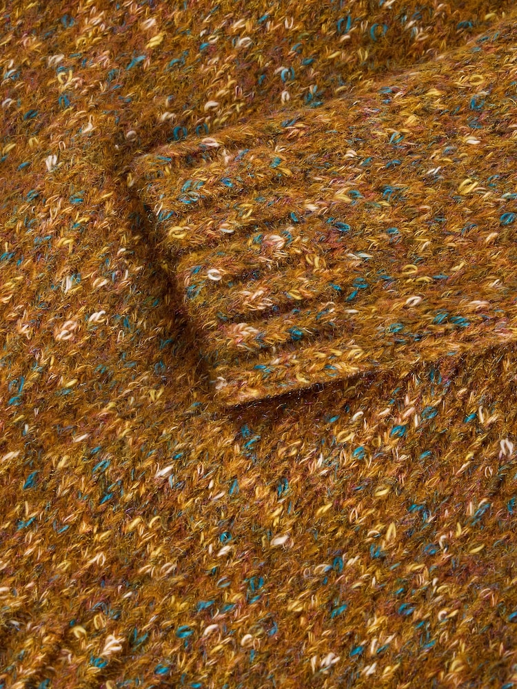 White Stuff Brown Textured V-Neck Jumper - Image 6 of 6