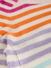 White Stuff Natural Rainbow Crew Cash Jumper - Image 6 of 6
