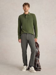 White Stuff Green Utility 100% Cotton Polo Shirt - Image 1 of 6