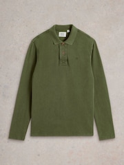 White Stuff Green Utility 100% Cotton Polo Shirt - Image 5 of 6