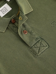 White Stuff Green Utility 100% Cotton Polo Shirt - Image 6 of 6