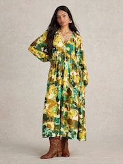 White Stuff Yellow Imogen Midi Dress - Image 1 of 6