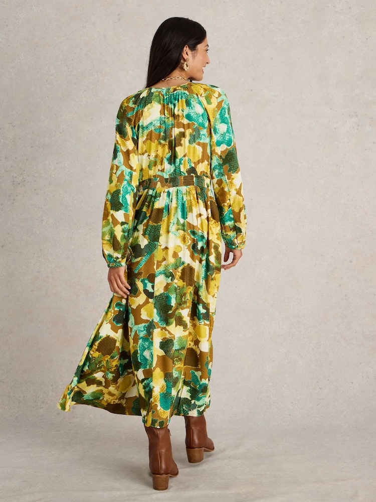 White Stuff Yellow Imogen Midi Dress - Image 2 of 6