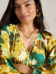White Stuff Yellow Imogen Midi Dress - Image 4 of 6
