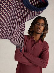 White Stuff Purple Utility 100% Cotton Polo Shirt - Image 4 of 6