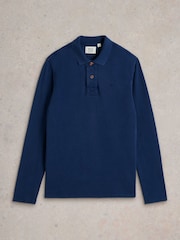 White Stuff Blue Utility 100% Cotton Polo Shirt - Image 5 of 6