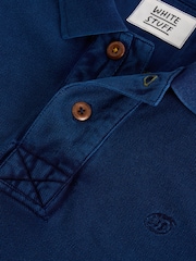 White Stuff Blue Utility 100% Cotton Polo Shirt - Image 6 of 6