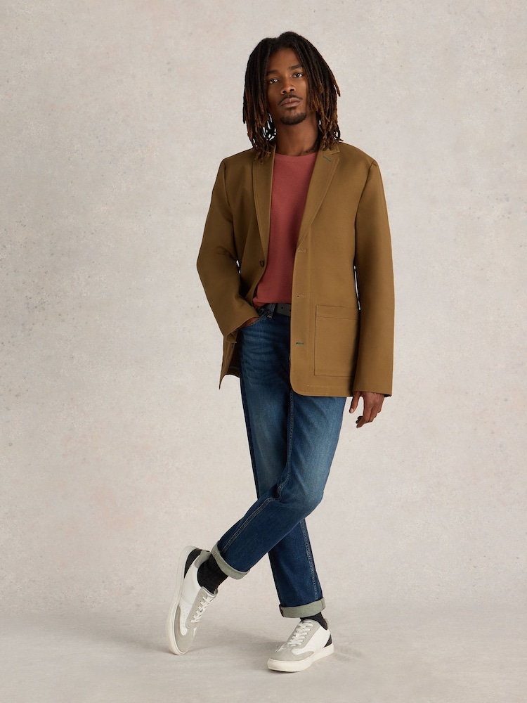 White Stuff Brown Chiltern 100% Cotton Blazer - Image 1 of 6