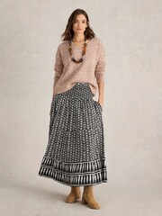 White Stuff Natural Textured V-Neck Jumper - Image 1 of 6