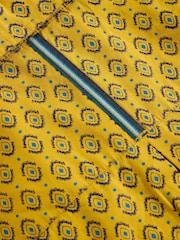 White Stuff Yellow Tile Printed 100% Cotton Shirt - Image 6 of 6