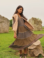 White Stuff Black Mabel Mixed Print Dress - Image 1 of 7