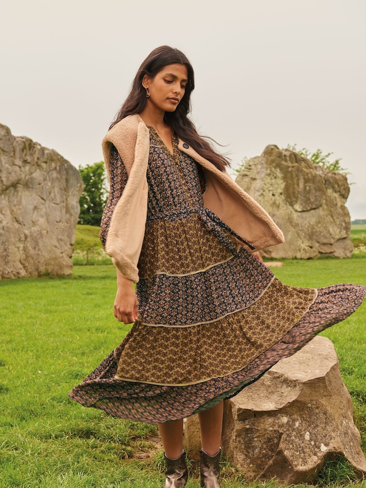 White Stuff Black Mabel Mixed Print Dress - Image 1 of 7