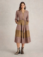 White Stuff Black Mabel Mixed Print Dress - Image 2 of 7