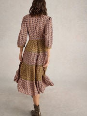 White Stuff Black Mabel Mixed Print Dress - Image 3 of 7