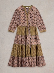 White Stuff Black Mabel Mixed Print Dress - Image 6 of 7
