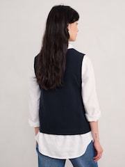 Seasalt Cornwall Blue East View Knitted Vest - Image 2 of 5