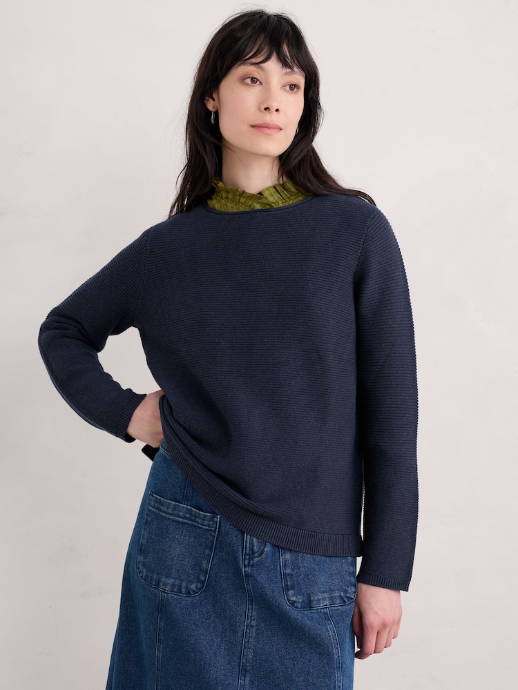 Seasalt Cornwall Blue Makers Jumper - Image 1 of 4 Seasalt Cornwall Blue Makers Jumper - Image 1 of 4
