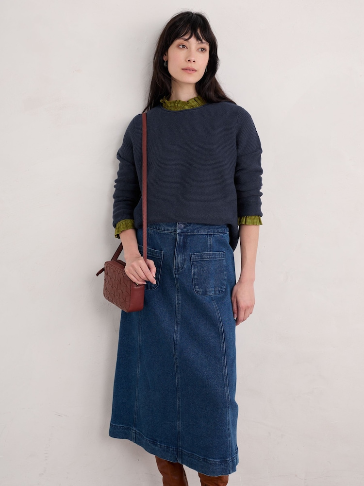 Seasalt Cornwall Blue Makers Jumper - Image 2 of 4 Seasalt Cornwall Blue Makers Jumper - Image 2 of 4