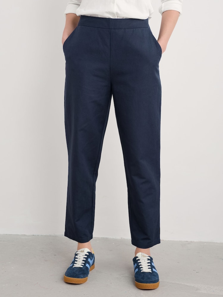 Seasalt Cornwall Blue Petite Westlin Trousers - Image 1 of 5