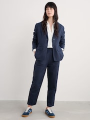 Seasalt Cornwall Blue Petite Westlin Trousers - Image 3 of 5