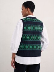 Seasalt Cornwall Blue Partridge Waistcoat Vest - Image 2 of 5