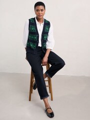 Seasalt Cornwall Blue Partridge Waistcoat Vest - Image 3 of 5
