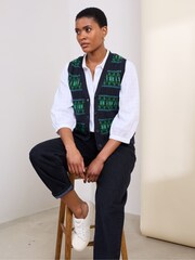 Seasalt Cornwall Blue Partridge Waistcoat Vest - Image 4 of 5