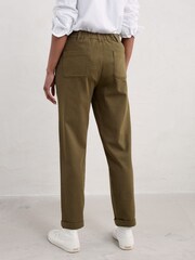 Seasalt Cornwall Green Tall 100% Cotton Waterdance Trousers - Image 3 of 5