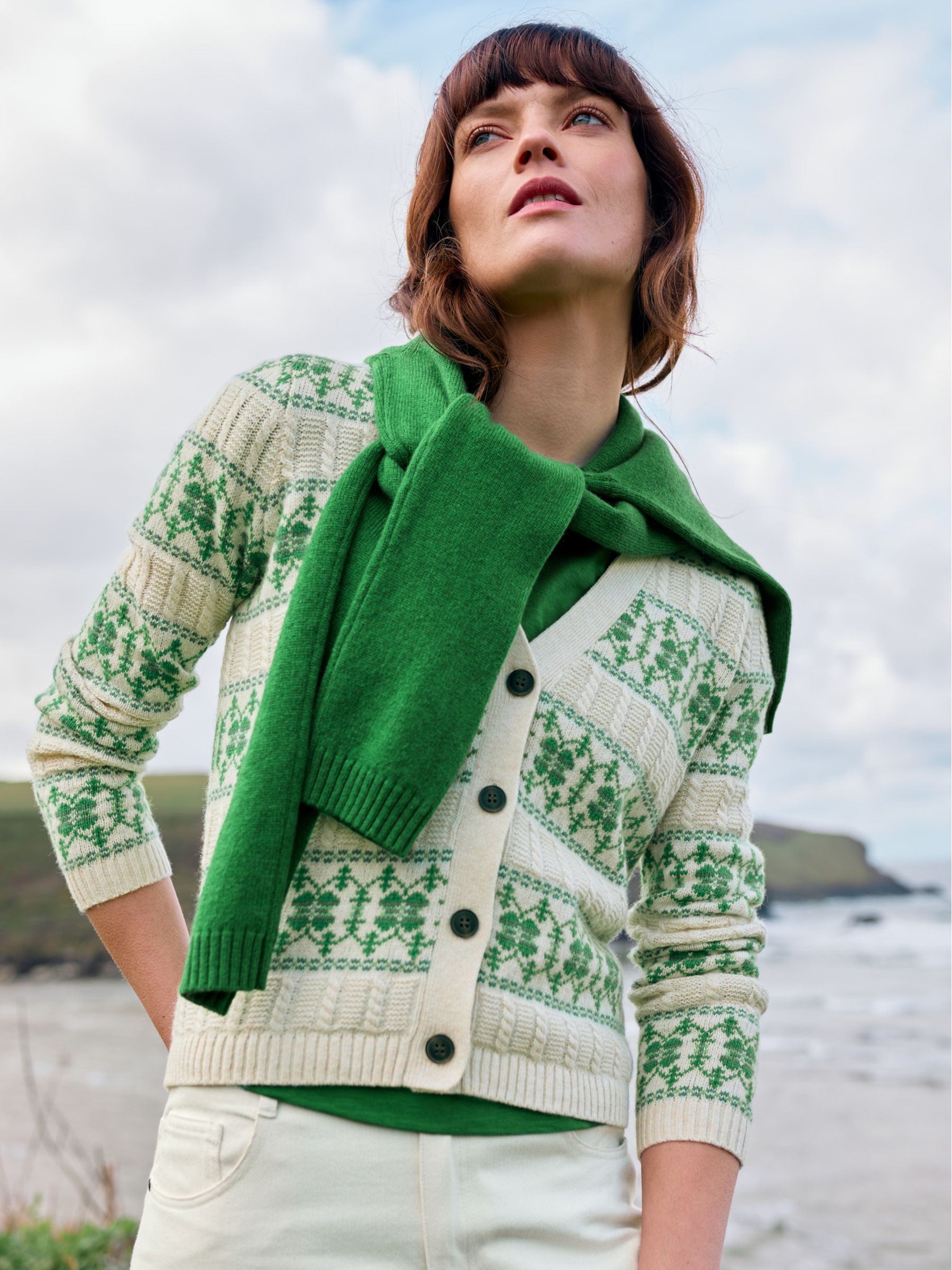 Buy Seasalt Cornwall Green Partridge Cardigan from Next Luxembourg