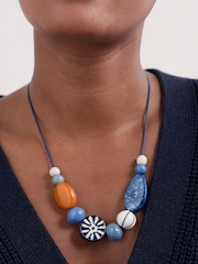 Seasalt Cornwall Blue Sea Gleam Necklace - Image 1 of 4
