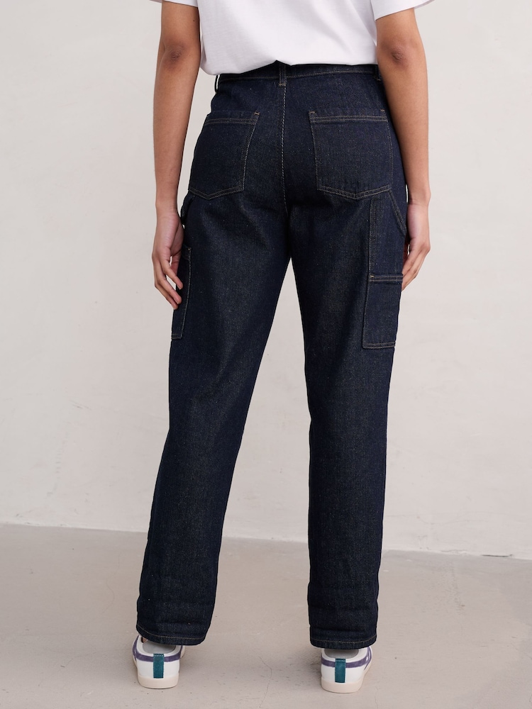 Seasalt Cornwall Blue Tall Cliff Picnic Trousers - Image 1 of 5