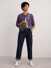 Seasalt Cornwall Blue Tall Cliff Picnic Trousers - Image 3 of 5
