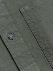River Island Grey Regular Fit Long Sleeve Contrast 100% Cotton Cord Collar Shirt - Image 4 of 4