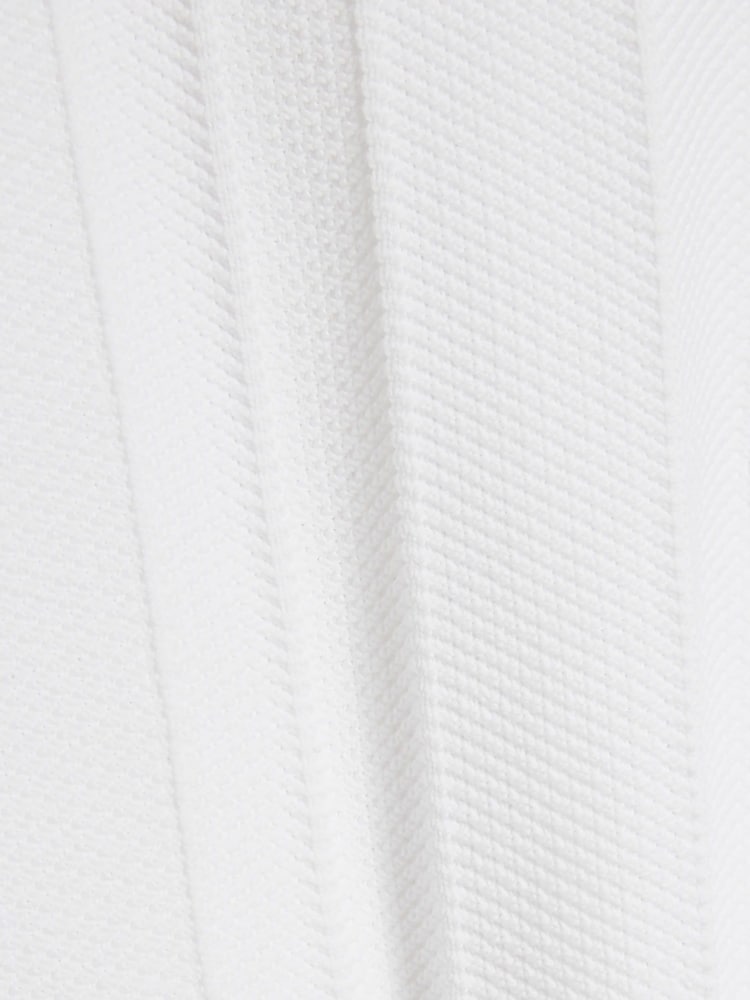 River Island White Herringbone Muscle Fit Polo Shirt - Image 4 of 4