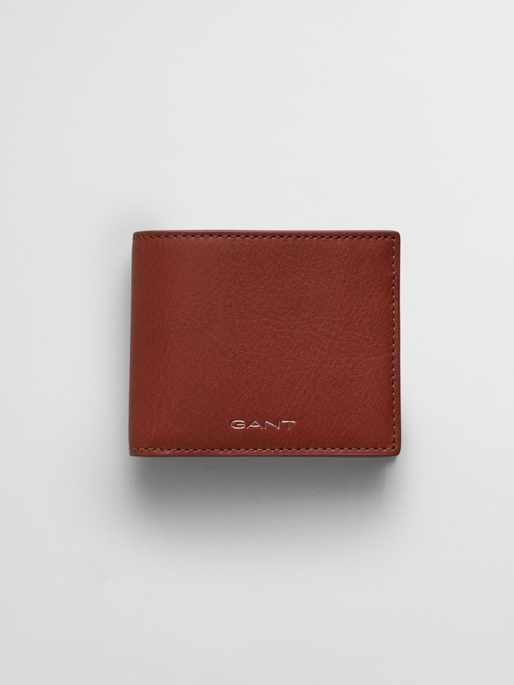 أحمر - GANT Leather Bifold Wallet - صورة 1 من 4