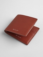 أحمر - GANT Leather Bifold Wallet - صورة 4 من 4