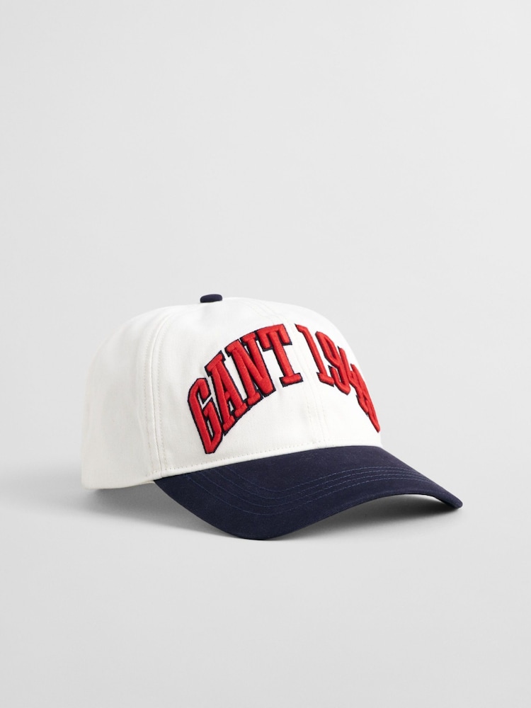 GANT Cream 1949 Varsity Arch 100% Cotton Cap - Image 1 of 4