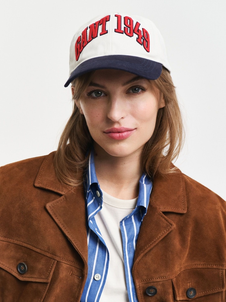 GANT Cream 1949 Varsity Arch 100% Cotton Cap - Image 4 of 4
