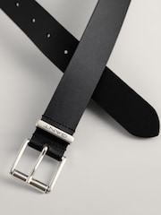 GANT Black Logo Leather Belt - Image 2 of 3