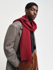 GANT Red Unisex Wool Scarf - Image 1 of 4