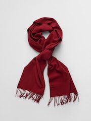 GANT Red Unisex Wool Scarf - Image 2 of 4