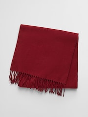 GANT Red Unisex Wool Scarf - Image 3 of 4