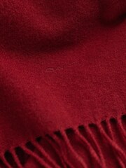 GANT Red Unisex Wool Scarf - Image 4 of 4