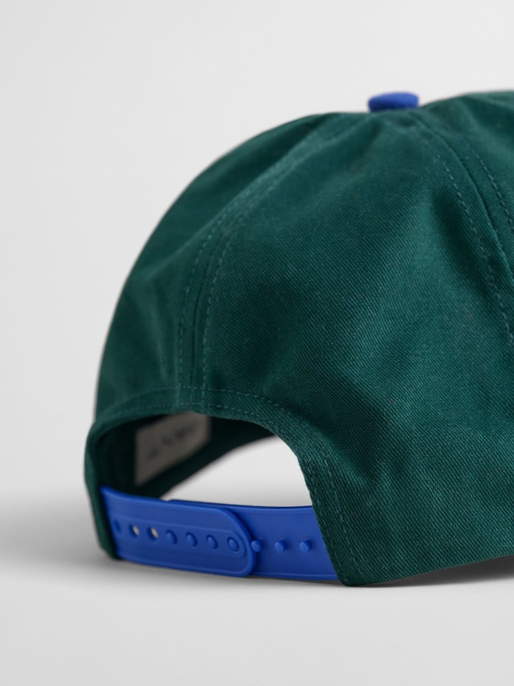 GANT Green 1949 Varsity Arch 100% Cotton Cap - Image 2 of 3 GANT Green 1949 Varsity Arch 100% Cotton Cap - Image 2 of 3