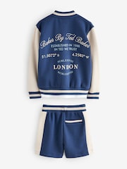 Baker by Ted Baker Navy Varsity Jacket T-Shirt and Shorts Set - Image 10 of 17
